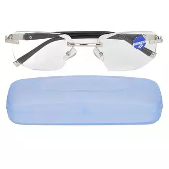 Presbyopic Glasses Blue Light Blocking Men Frameless High Definition Lens for The Elderly +200