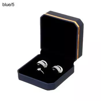 Presentation Party Gifts Plastic Display Box Jewelry Display Necklace Case Ring Box Storage Boxes blue-5