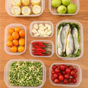 Preservation Box Fruit And Vegetable Transparent Large /medium/small Storage Tools Fresh-keeping Box Rectangular With Lid