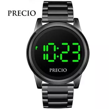 Presio LED Touch Электронные наручные часы Мужские металлические наручные часы P2107, популярные корейские часы