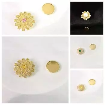Пресноводный жемчуг Цветок Магнитная пряжка Циркон Брошь Элегантная креативная булавка для одежды Креативные милые аксессуары Корсаж Женщина
