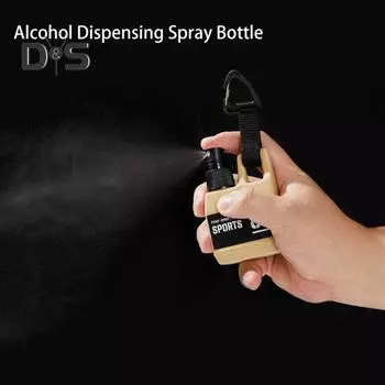 Пресс-бутылка с защелкой 80 мл Удобная практичная бутылка для дозирования спирта чёрный