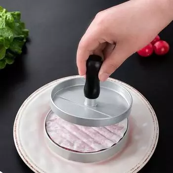 Пресс для бургеров, форма для гамбургеров из нержавеющей стали с антипригарным покрытием и 100 бумажными формочками для котлет