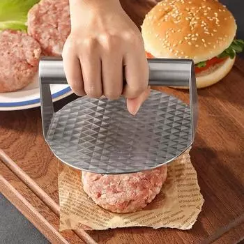 Пресс для бургеров Smash Пресс для бургеров Котлетница из нержавеющей стали с антипригарным покрытием Профессиональная жаропрочная сковорода для бургеров Smasher