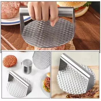 Пресс для бургеров Smash Пресс для бургеров Котлетница из нержавеющей стали с антипригарным покрытием Профессиональная жаропрочная сковорода для бургеров Smasher