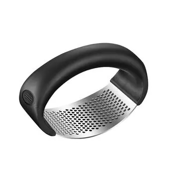 Пресс для чеснока - 2024 НОВАЯ чеснокодавилка из нержавеющей стали, измельчитель чеснока с овощечисткой, новый инновационный измельчитель чеснока с овощечисткой и скребком для чеснока One Size чёрный