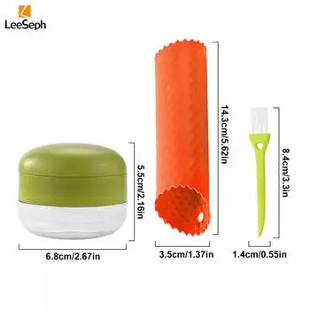Пресс для чеснока и измельчитель Leeseph, лезвие из нержавеющей стали, кухонный пресс для чеснока, легко чистить, подходит для дома, кемпинга