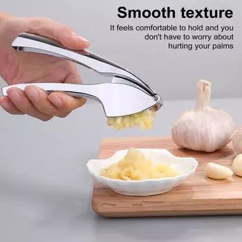 Пресс для чеснока, инструмент для измельчения чеснока из нержавеющей стали, съемный измельчитель чеснока для легкой очистки, толченая машина, безопасная дробилка для посудомоечной машины, кухонный гаджет для ежедневного использования серебряный