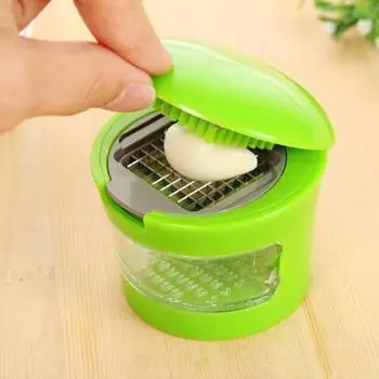 Пресс для чеснока из нержавеющей стали, измельчитель, легко чистится, небольшой кухонный комбайн для лука, перца, огурцов зелёный