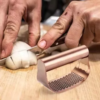 Пресс для чеснока из нержавеющей стали, рокер с ручкой, открывалка для бутылок, пресс для чеснока, измельчитель, мясорубка, ручные инструменты для измельчения, кухонные гаджеты серебряный
