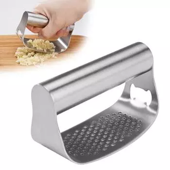 Пресс для чеснока из нержавеющей стали, рокер с ручкой, открывалка для бутылок, пресс для чеснока, измельчитель, мясорубка, ручные инструменты для измельчения, кухонные гаджеты серебряный