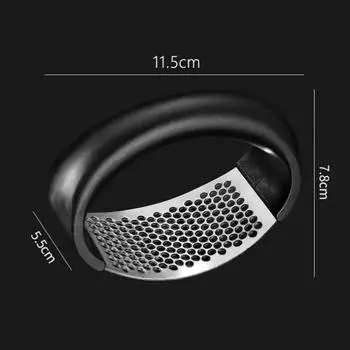 Пресс для чеснока из нержавеющей стали, ручной артефакт для измельчения чеснока, кухонный многофункциональный бытовой пресс для чеснока, инструмент для выдавливания чеснока, инструмент для чесночного порошка чёрный