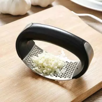 Пресс для чеснока из нержавеющей стали, ручной пресс для чеснока, кухонный пресс, соковыжималка для имбиря, инструменты для чеснока, кухонные аксессуары чёрный