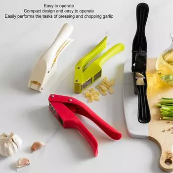Пресс для чеснока, многоцелевой 2 в 1, эффективный, легко сжимаемый, эргономичная ручка, инструмент для измельчения чеснока для кухни