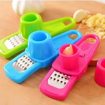 Пресс для чеснока, многофункциональная ручная терка для измельчения имбиря и чеснока, нож для очистки чеснока, кухонные аксессуары, инструменты зелёный