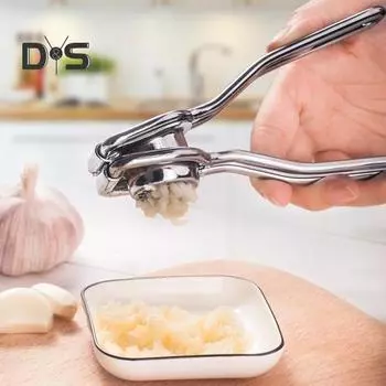 Пресс для чеснока, ручная дробилка для имбиря, нержавеющая сталь, давилка для чеснока и имбиря для домашней кухни