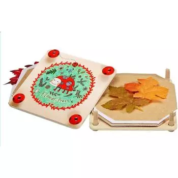 Пресс для цветов для детей, Пресс для цветов из дерева, простой и прочный, шикарный дизайн (поделка и идея подарка) 19.5*19.05cm