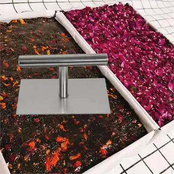 Пресс для гамбургеров, гриль, принадлежности для выпечки, измельчитель нуги из нержавеющей стали с плоским верхом U Shape Handle