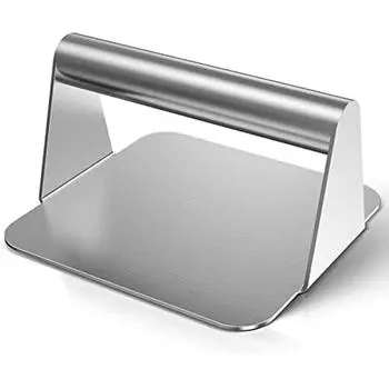 Пресс для гамбургеров из нержавеющей стали 304, Пресс для гамбургеров, квадратный пресс 5,5 дюйма, бургер, гриль, плоский гриль, зеленый, цельная форма, легко чистится 14x14x7cm