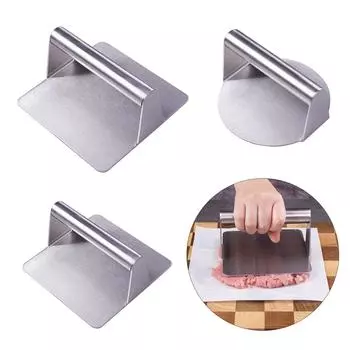 Пресс для гамбургеров из нержавеющей стали с антипригарным покрытием для мяса, говядины, пресс для бургеров, устройство для приготовления котлет, устройство для приготовления гамбургеров, кухонные принадлежности для вечеринок S