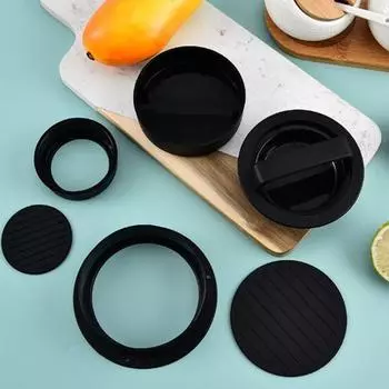 Пресс для гамбургеров Пресс 3 в 1 для приготовления говядины Пресс для приготовления гамбургеров с пирожками Фаршированный бургер чёрный