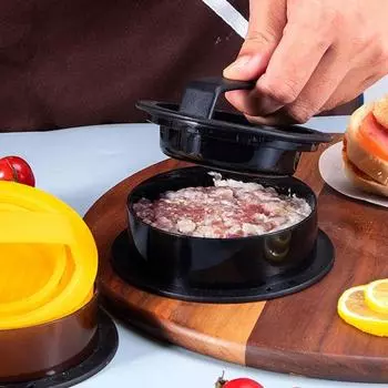 Пресс для гамбургеров Пресс для котлет для бургеров Легкоочищаемый гамбургерный пресс B чёрный