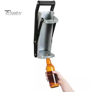 Пресс для консервных банок, открывалка для бутылок, настенный, экономящий место, эффективный, перерабатывающий прочный металлический, дробилка для банок из-под пива и газировки серый