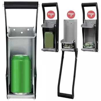 Пресс для консервных банок, открывалка для бутылок, измельчитель, настенный, экономящий место, эффективный, перерабатывающий, прочный металлический пивной