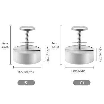Пресс для мяса Leeseph, регулируемый пресс для бургеров из нержавеющей стали, форма для приготовления котлет с антипригарным покрытием для говядины, барбекю, сковороды 11.5x14cm серебряный