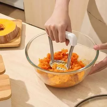 Пресс для пюре из детского питания, толкушка для картофельного пюре, кухонные принадлежности из нержавеющей стали, пресс для картофельного пюре, чеснокодавилка