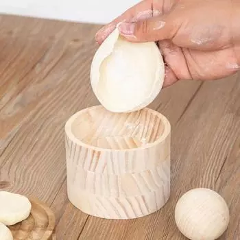 Пресс для теста, инструмент для прессования оболочки для пельменей, деревянная машина для изготовления оболочки для пельменей, многоразовая круглая машина для изготовления равиоли, инструменты для заворачивания пельменей