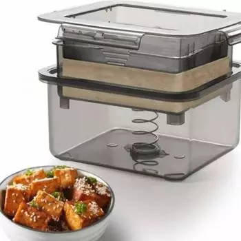 Пресс для тофу, 3-слойная форма для сушки тофу, встроенный дренажный инструмент для удаления воды, можно мыть в посудомоечной машине, домашняя кухня, готовка, кемпинг