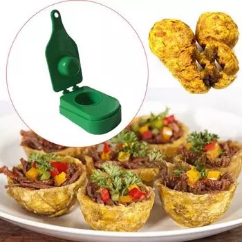 Пресс-форма для фрикаделек с беконом, пресс-форма для бананов, экспресс-форма для фрикаделек, ударопрочный комбайн для мяса в форме чашки, кухонный инструмент для дома, школы, ресторана зелёный