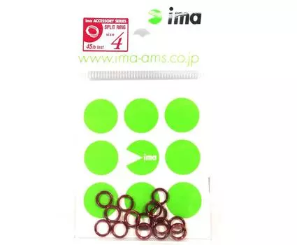 Пресс-кольцо Ima Split Ring, красное, размер 4 ( 15 шт. ) (0478)