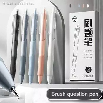 Пресс-нейтральная ручка, черные ручки, красивый внешний вид, простой и удобный в использовании 5 black чёрный