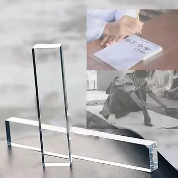 Пресс-папье из хрусталя, ловец солнца, квадратная фигурка, каллиграфия, пошив одежды, фэн-шуй, сутра, копирование, прозрачный [TradeWind] (28см)