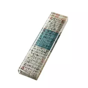 Пресс-папье Плоское Прозрачное Хрустальное Пресс-папье Прямоугольное Письменное Городская Линейка Настольное Style 6