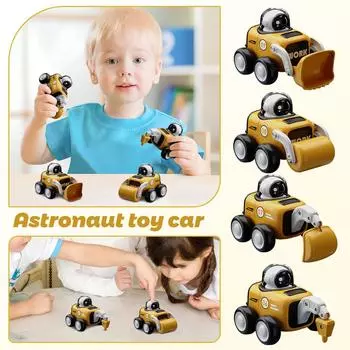 Press The Whistle Astronaut Car Engineering Vehicle Excavator Bulldozer Toy Car One Size