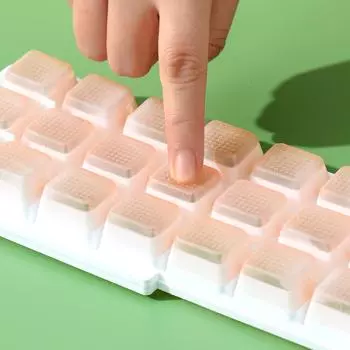 Пресс-тип квадратный кубик льда производитель силиконовый ящик для хранения крышка для кухонного кубического контейнера лоток форма зелёный