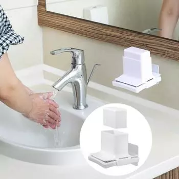 Press Type Soap Draining Rack Non-trace Paste Wall Mounted Bathroom Soap Grinder Anti-slip Keep Soap Bars Dry Soap Holder Stand