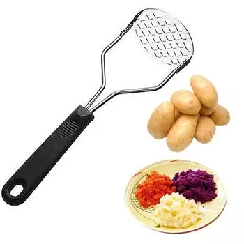 Pressed Masher Puree Juice Maker Potato Pusher Smooth Mashed Potatoes Crusher Easy To Operate Durable Fruit Tools чёрный