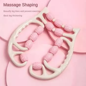 Прессотерапевтический массажный лимфодренажный массажер 13 колес мышечный ролик 360° глубокий мышечный ролик для ног, шеи, рук фиолетовый