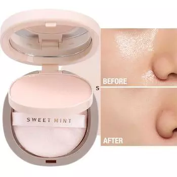 Прессованная пудра для макияжа, водостойкая, стойкая, контроль жирности лица, компактная закрепляющая пудра, косметика для макияжа лица белый