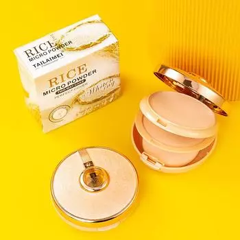 Прессованная пудра с рисовой эссенцией, контроль жирности, осветляющий консилер против пота, натуральная долговечная прессованная пудра для макияжа #101 ivory