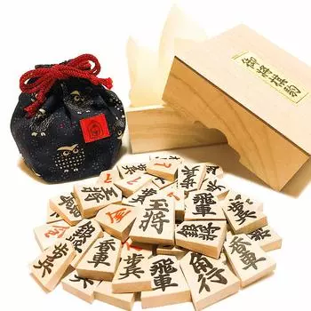 Прессованные кленовые фишки сеги Tendo Shogi и оригинальные фишки Suzukado Piece Bag, (Сова)