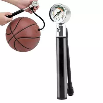 Pressure gauge pump portable aluminum alloy pump tire high pressure air pump for bicycle tire basketball inflator CHINA