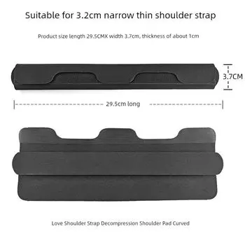 Pressure-Reducing Shoulder Strap Shoulder Pad Backpack Backpack Schoolbag Crossbody Bag Strap Narrow Padded Shoulder Bag Shoulder Strap Pad Applicable to the following 3.2cm black curve type