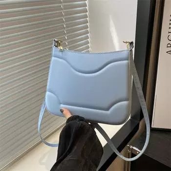 Сумка вместительная с текстурой оболочки давления в стиле ретро для женщин 2024 года, новая популярная сумка-мессенджер, модная маленькая квадратная сумка через плечо чёрный