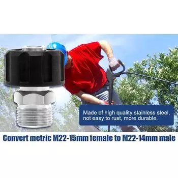 Pressure Washer Adapte Adapte Metric M22-14mm Male To M22-15mm SPX9008-PRO SPX9005-PRO SPX3500