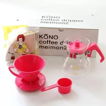 Престижный набор для сбора капель в стиле KONO на 2 персоны, цвет ручки вишнево-розовый розовый